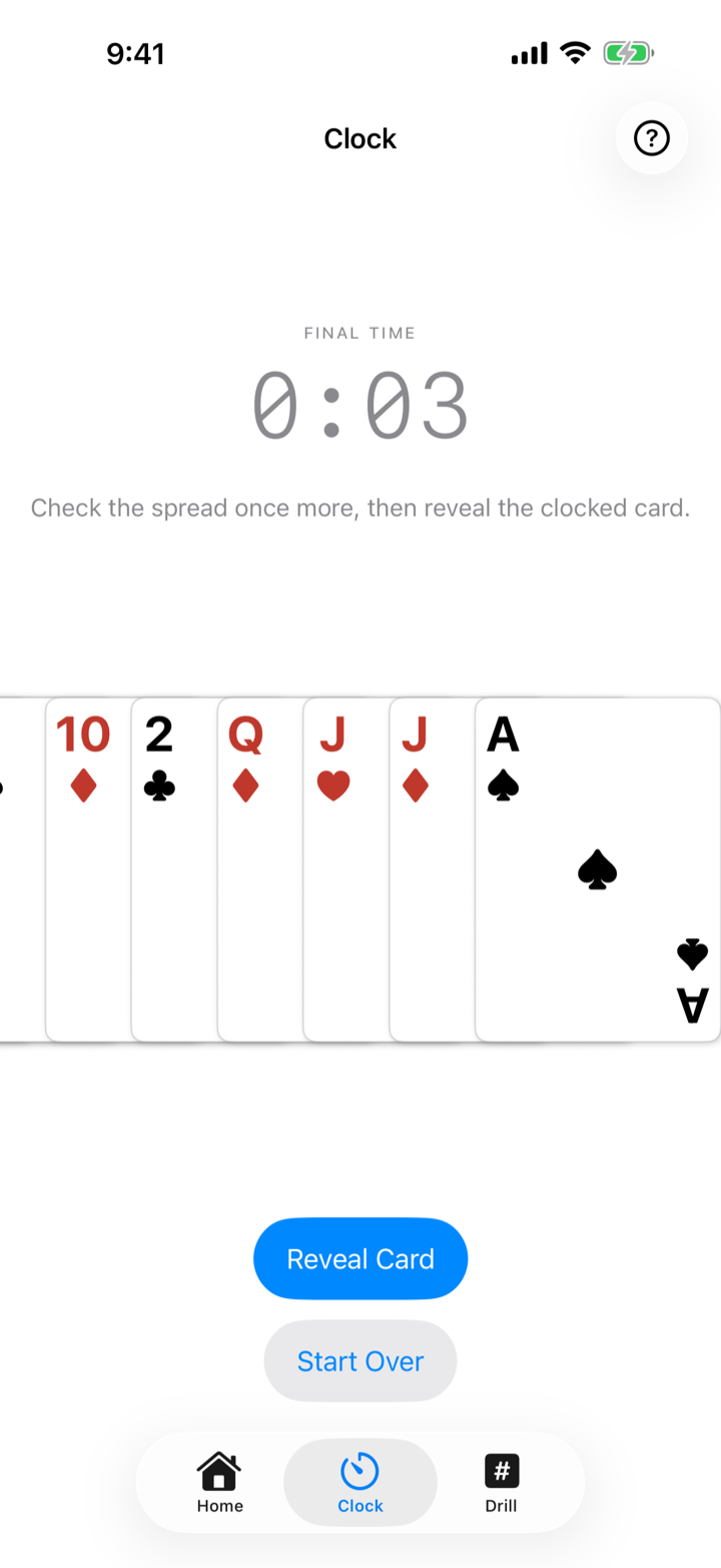 DeckClocker completed clocking round ready to reveal